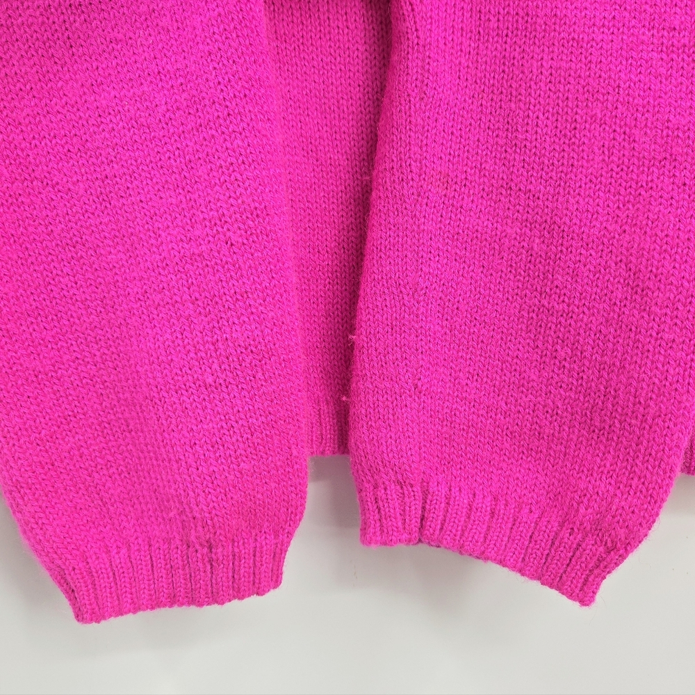 NELL Alpaca Sweater Hot Pink Off Shoulder - Picture 8 of 12